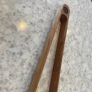 Handcrafted Cherry Wooden Tongs | Artisan Serving & Kitchen Utensil  (07.40.03)